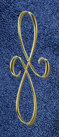 Gold Scroll Shimmer Blue